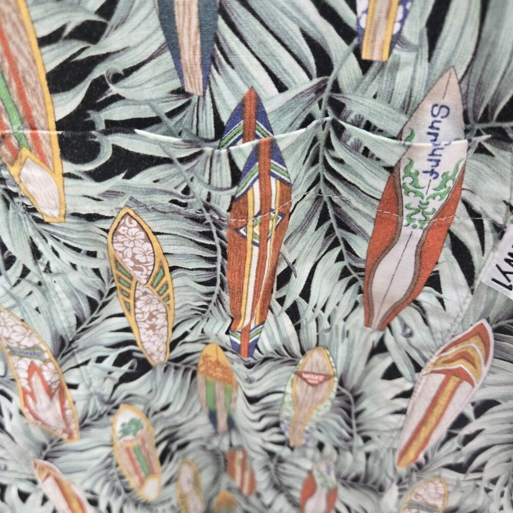 HWY 1 Hawaiian Tropical Surfboard Made In USA Button Down Size 4XLT - Picture 6 of 12